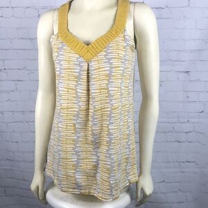 Fossil Tank Top printed in Gold Gray White Size M